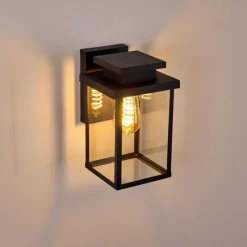 hofstein Applique murale d'extérieur Tieva Noir, 1 lumière