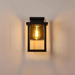 hofstein Applique murale d'extérieur Tieva Noir, 1 lumière