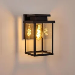 hofstein Applique murale d'extérieur Tieva Noir, 1 lumière