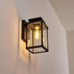 hofstein Applique murale d'extérieur Tieva Noir, 1 lumière