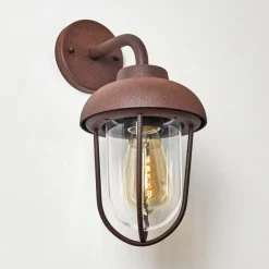 Lampes Vintages & Rétros-hofstein Applique murale d'extérieur Poznan Rouille, 1 lumière