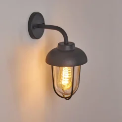 Luminaires Rustiques-hofstein Applique murale d'extérieur Poznan Gris, 1 lumière