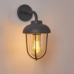 Luminaires Rustiques-hofstein Applique murale d'extérieur Poznan Gris, 1 lumière