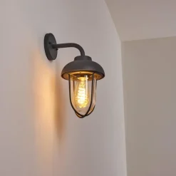 Luminaires Rustiques-hofstein Applique murale d'extérieur Poznan Gris, 1 lumière