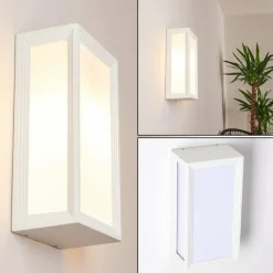 hofstein Applique murale d'extérieur Montreux LED Aluminium, Blanc, 1 lumière