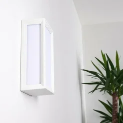 hofstein Applique murale d'extérieur Montreux LED Aluminium, Blanc, 1 lumière