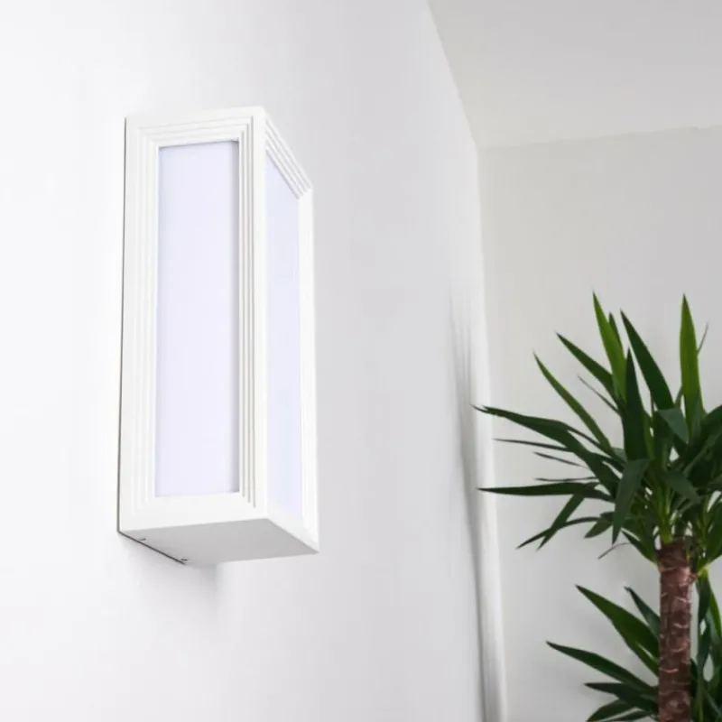 hofstein Applique murale d'extérieur Montreux LED Aluminium, Blanc, 1 lumière