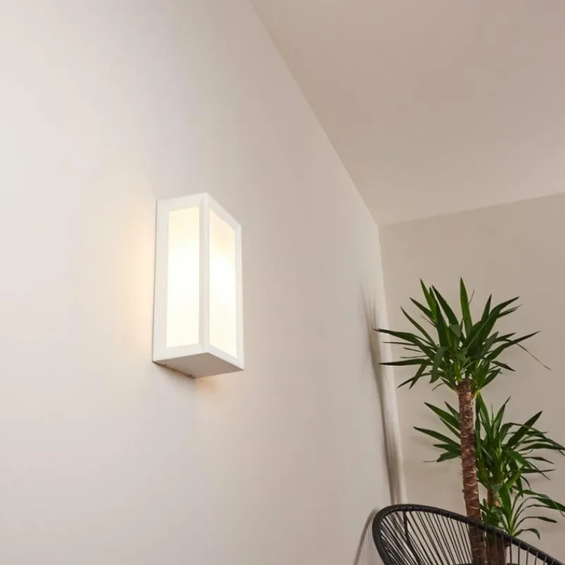 hofstein Applique murale d'extérieur Montreux LED Aluminium, Blanc, 1 lumière