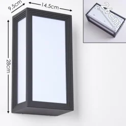 hofstein Applique murale d'extérieur Montreux LED Anthracite, 1 lumière