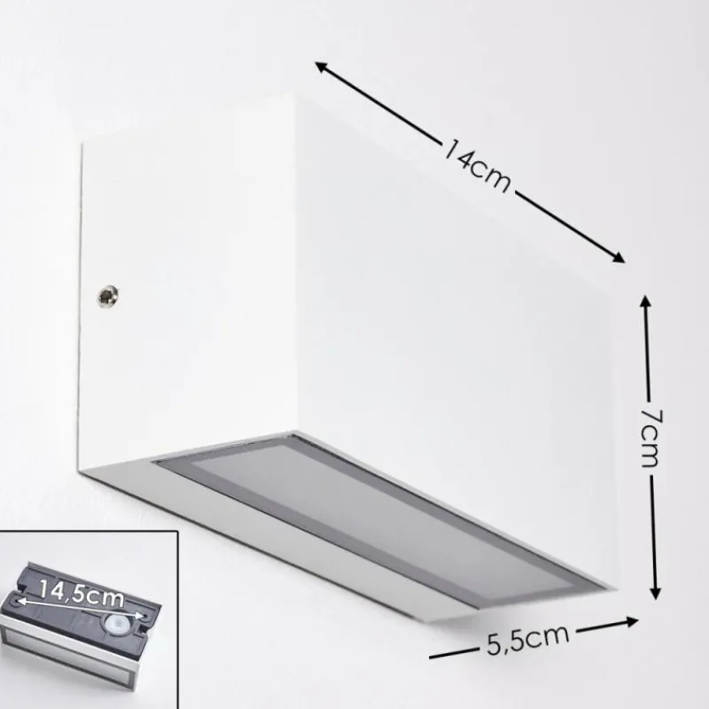 hofstein Applique murale d'extérieur Duluth LED Blanc, 1 lumière