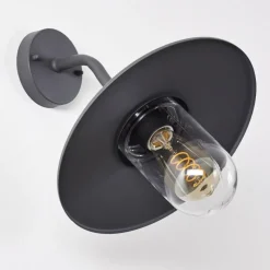 Lampes Vintages & Rétros-hofstein Applique murale d'extérieur Mijas Anthracite, 1 lumière