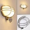 hofstein Applique murale d'extérieur Belmopan Acier inoxydable, 1 lumière, Détecteur de mouvement