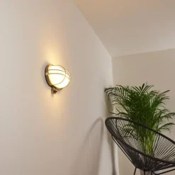 hofstein Applique murale d'extérieur Belmopan Acier inoxydable, 1 lumière, Détecteur de mouvement