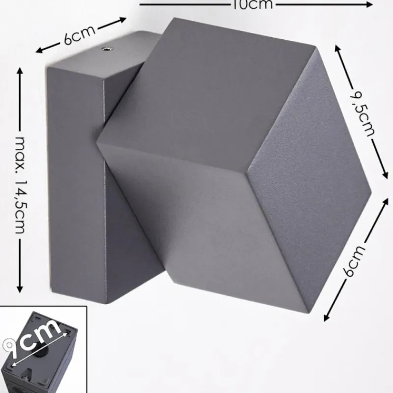 hofstein Applique murale d'extérieur Bregenz LED Anthracite, 1 lumière