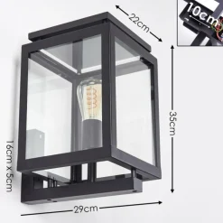 Luminaires Rustiques-hofstein Applique murale d'extérieur Greensboro Noir, 1 lumière