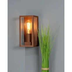 Luminaires Lutec Applique murale d'extérieur Lutec Mondrian Bronze, 1 lumière