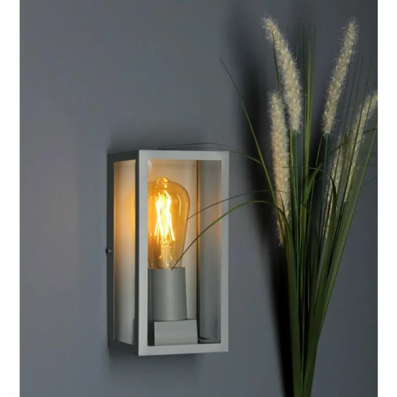 Luminaires Lutec Applique murale d'extérieur Lutec Mondrian Argenté, 1 lumière