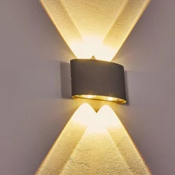 hofstein Applique murale d'extérieur Abaiang LED Gris, 1 lumière