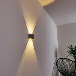 hofstein Applique murale d'extérieur Abaiang LED Gris, 1 lumière