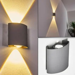 hofstein Applique murale d'extérieur Abaiang LED Gris, 1 lumière