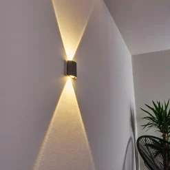 hofstein Applique murale d'extérieur Abaiang LED Gris, 1 lumière