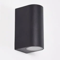 hofstein Applique murale d'extérieur Komoren LED Noir, 2 lumières