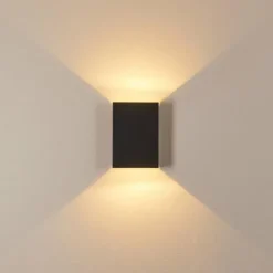 hofstein Applique murale d'extérieur Benin LED Noir, 2 lumières