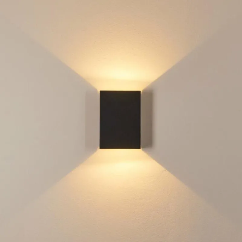 hofstein Applique murale d'extérieur Benin LED Noir, 2 lumières