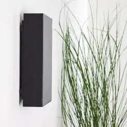 hofstein Applique murale d'extérieur Benin LED Noir, 2 lumières