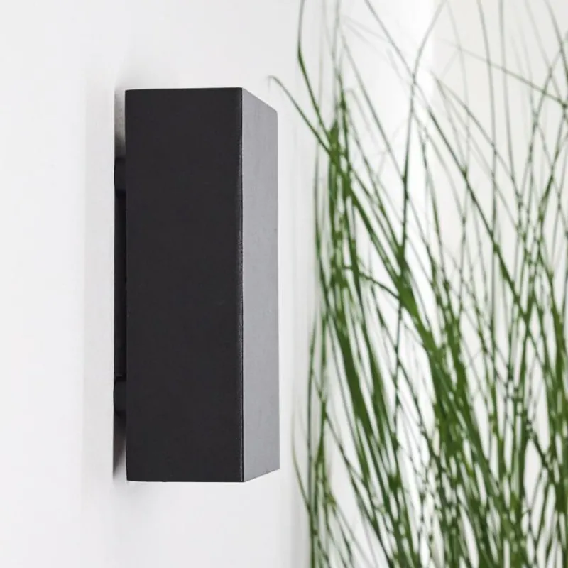 hofstein Applique murale d'extérieur Benin LED Noir, 2 lumières