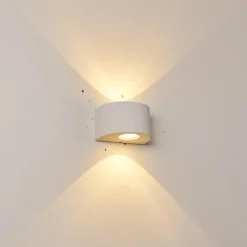 hofstein Applique murale d'extérieur Windhoek LED Blanc, 2 lumières