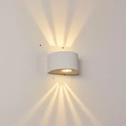 hofstein Applique murale d'extérieur Windhoek LED Blanc, 2 lumières