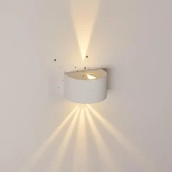 hofstein Applique murale d'extérieur Windhoek LED Blanc, 2 lumières