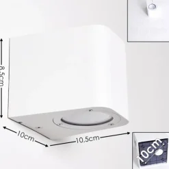 hofstein Applique murale d'extérieur Maputo LED Blanc, 2 lumières