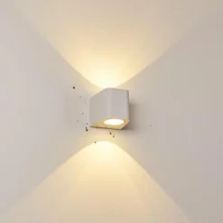 hofstein Applique murale d'extérieur Maputo LED Blanc, 2 lumières