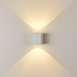 hofstein Applique murale d'extérieur Maputo LED Blanc, 2 lumières