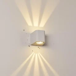 hofstein Applique murale d'extérieur Maputo LED Blanc, 2 lumières