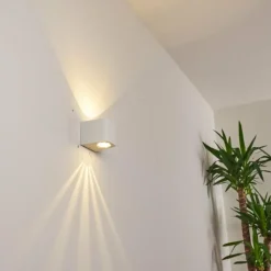 hofstein Applique murale d'extérieur Maputo LED Blanc, 2 lumières