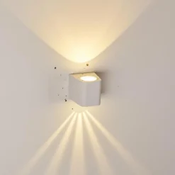 hofstein Applique murale d'extérieur Maputo LED Blanc, 2 lumières