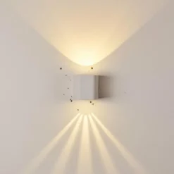 hofstein Applique murale d'extérieur Maputo LED Blanc, 2 lumières