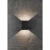 Luminaires Nordlux Applique murale d'extérieur Nordlux FOLD LED Noir, 2 lumières