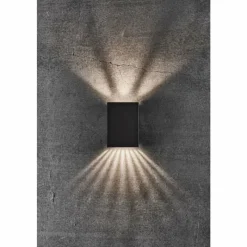 Luminaires Nordlux Applique murale d'extérieur Nordlux FOLD LED Noir, 2 lumières