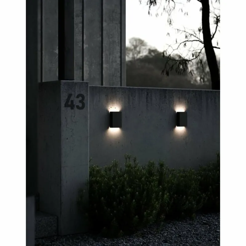 Luminaires Nordlux Applique murale d'extérieur Nordlux FOLD LED Noir, 2 lumières