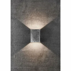 Luminaires Nordlux Applique murale d'extérieur Nordlux FOLD LED Acier brossé, 2 lumières