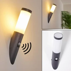 hofstein Applique murale d'extérieur Gaborone Anthracite, 1 lumière, Détecteur de mouvement