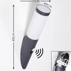 hofstein Applique murale d'extérieur Gaborone Anthracite, 1 lumière, Détecteur de mouvement