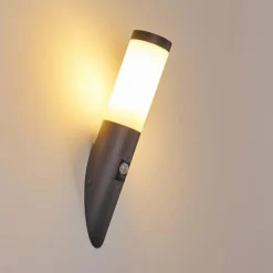 hofstein Applique murale d'extérieur Gaborone Anthracite, 1 lumière, Détecteur de mouvement