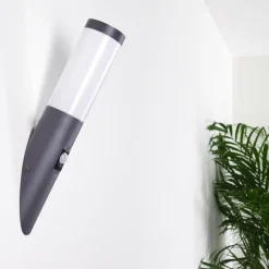 hofstein Applique murale d'extérieur Gaborone Anthracite, 1 lumière, Détecteur de mouvement