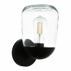 Luminaires Eglo Applique murale d'extérieur Eglo DONATORI Noir, 1 lumière