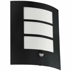 Luminaires Eglo Applique murale d'extérieur Eglo CITY Noir, 1 lumière, Détecteur de mouvement
